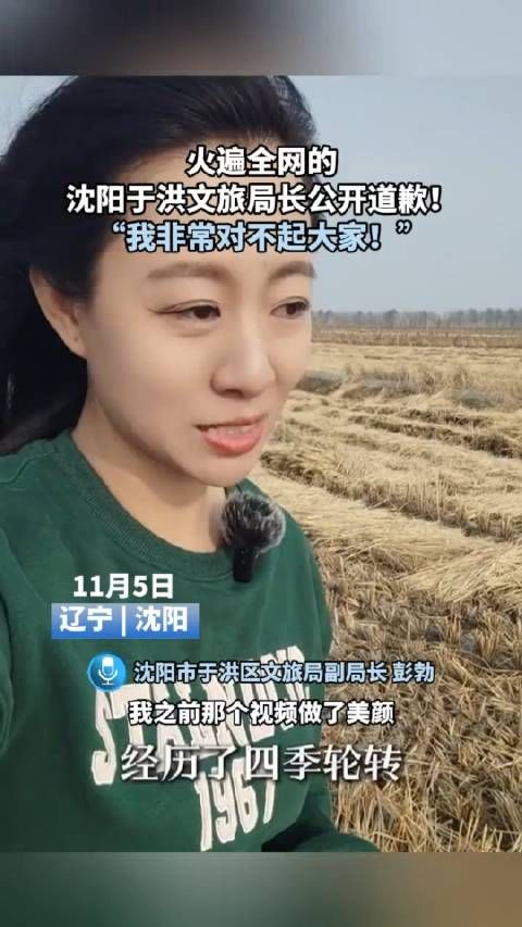 火遍全网的沈阳于洪文旅局长公开道歉!“我非常对不起大家!”