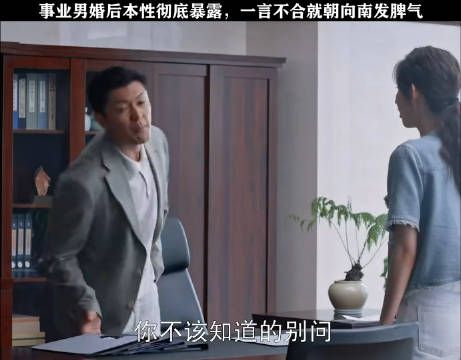 事业男婚后一言不和就发脾气,软饭男经不住调查提出了离婚!