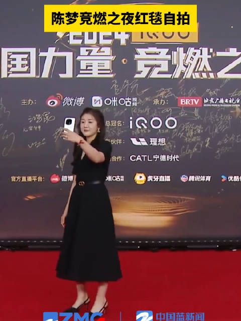 陈梦竞燃之夜红毯自拍