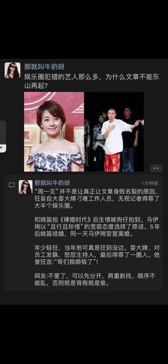 娱乐圈中犯错的艺人不少,为何文章难以东山再起?