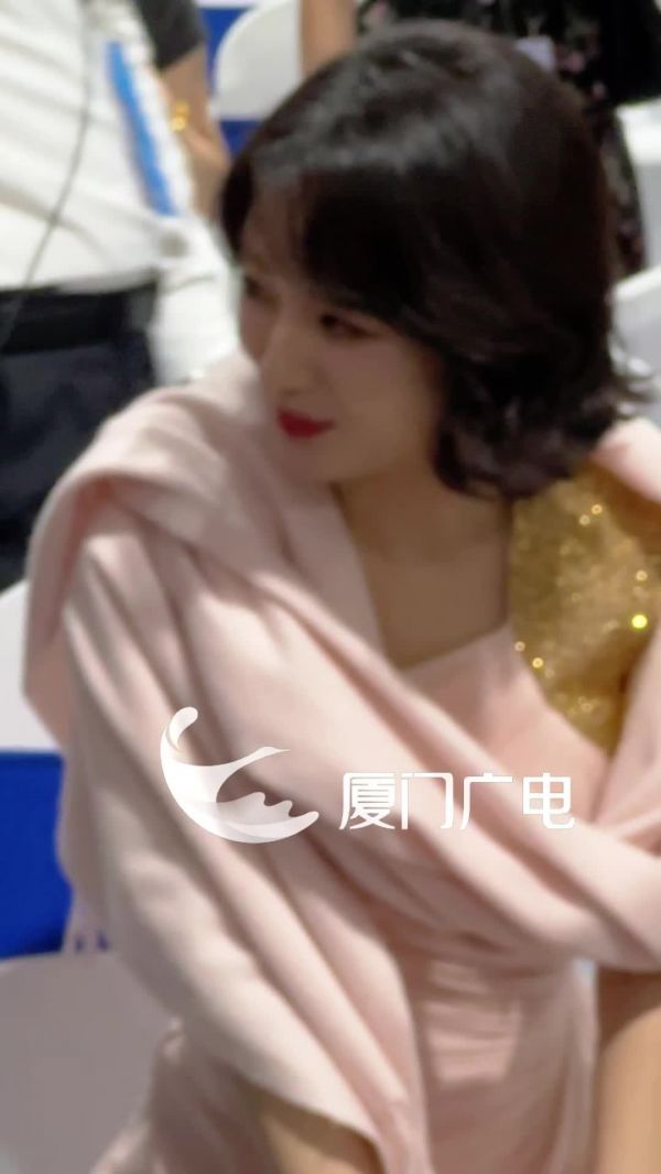 赵丽颖粉金长裙美得很高级