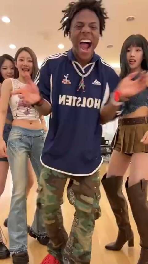 让你小子吃上了!甲亢哥和四位女团小姐姐共舞