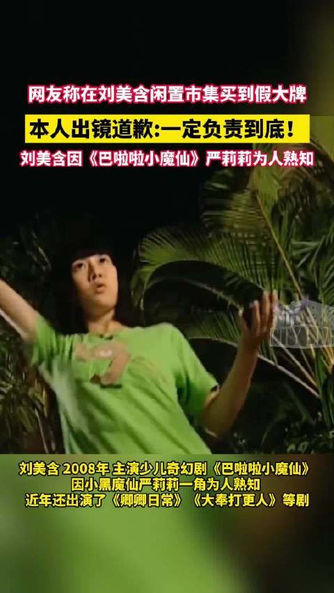 网友称在刘美含闲置市集买到假大牌
