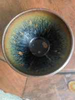 宋建窑油滴束口盏——黑釉瓷中的璀璨明珠