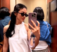 宋慧乔长发回归少女感满满 身材暴瘦 借网友的话 自己调侃胸都变小了