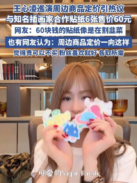王心凌巡演周边6张贴纸卖60元 你觉得售价合理吗?