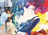 “10后”作品“游”进中考试卷