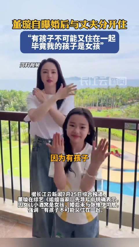 董璇婚后与丈夫分居，称因女儿保护需求