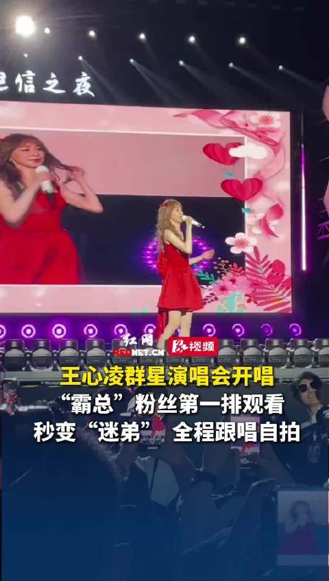 王心凌株洲开唱,前排粉丝跟唱自拍