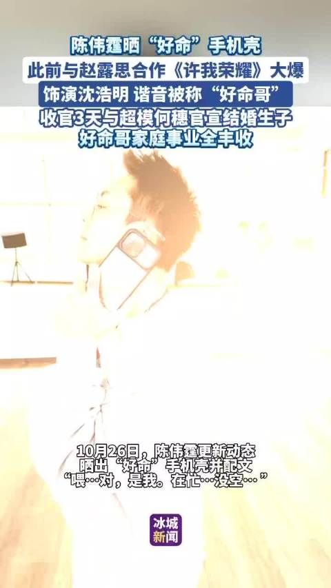 陈伟霆晒好命手机壳,与何穗官宣结婚生子