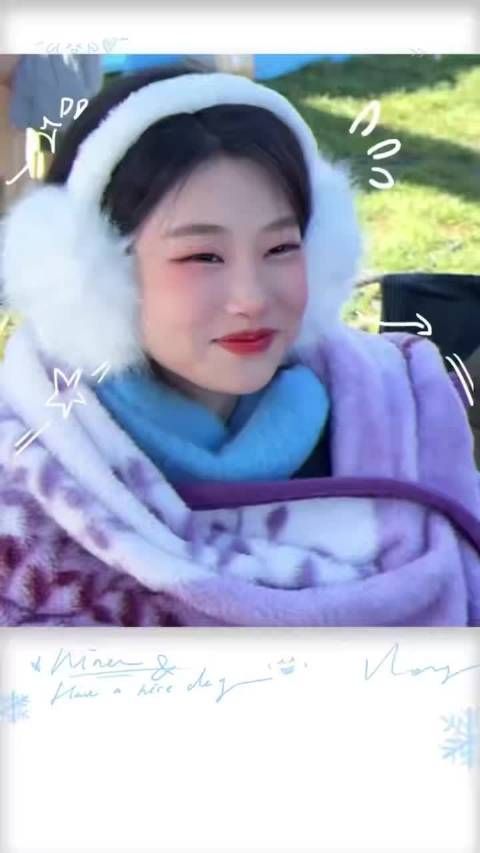 沈佳润寒冷天气注重保暖获赞