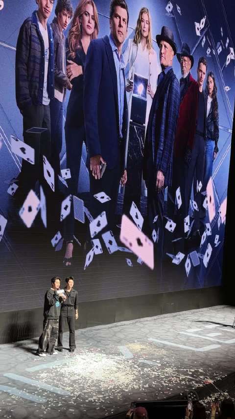 惊天魔盗团3中国首映礼上,黄子弘凡也来了!好帅好帅