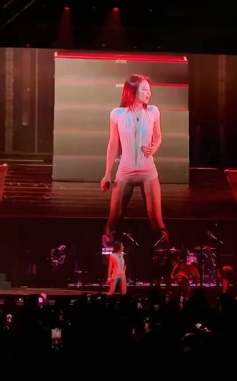 Jennie洛杉矶演唱会，衣服好尴尬 这跟穿内裤唱歌有什么区别，算擦边吗？