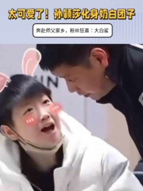 太可爱！孙颖莎化身奶白团子，奔赴师父家乡，粉丝狂喜：大白鲨