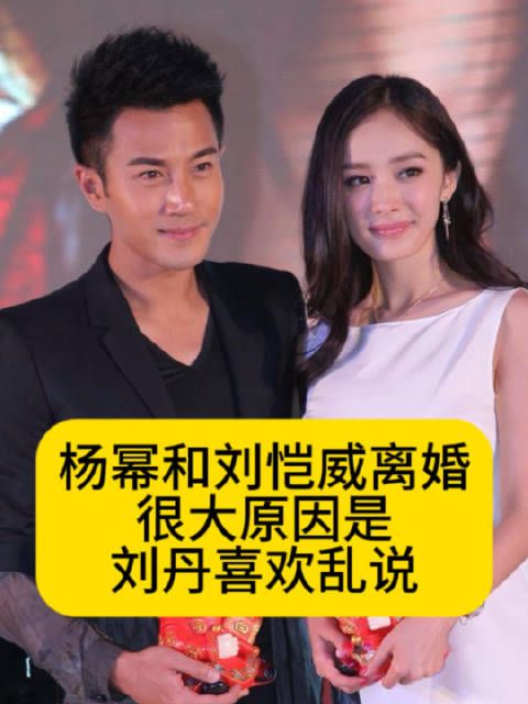 杨幂和刘恺威离婚,很大原因是刘丹喜欢乱说