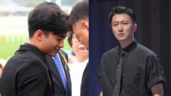 谢霆锋大儿子穿西装现身马场神似父亲