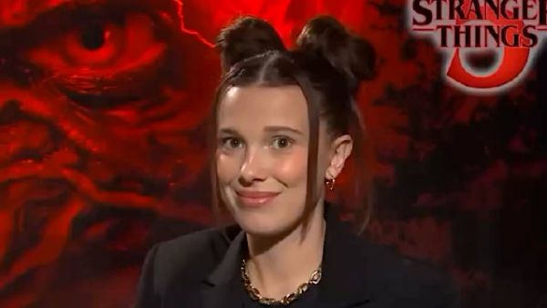 “你对《怪奇物语》中小11的结局是否满意？” Millie的反应