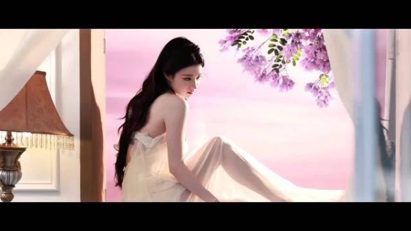 王楚然淡黄长裙造型优雅，光影间尽显高挑身姿