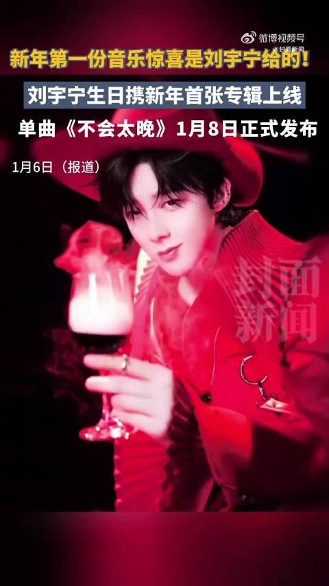 刘宇宁生日当天发布新歌《不会太晚》