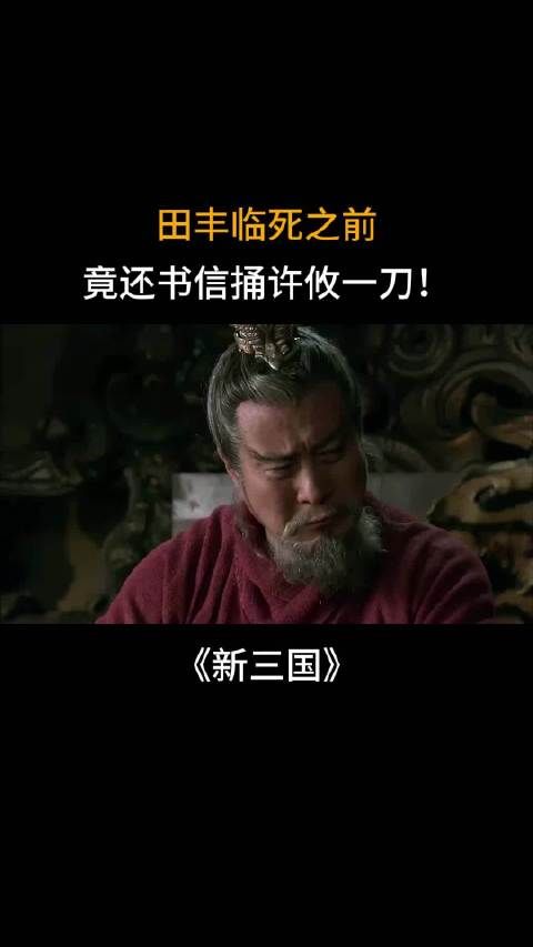 历史剧《新三国》:田丰临死之前,竟还书信捅许攸一刀! 主演:于和伟 陆毅
