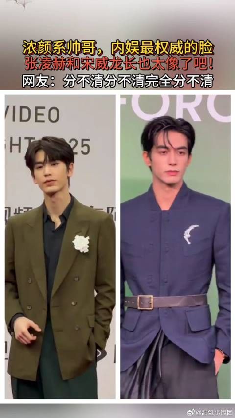张凌赫和宋威龙两位浓颜系帅哥有最权威的脸，两人长得也太像了吧