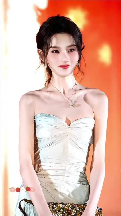 宋祖儿穿薄荷绿抹胸裙亮相,手臂纤细引关注