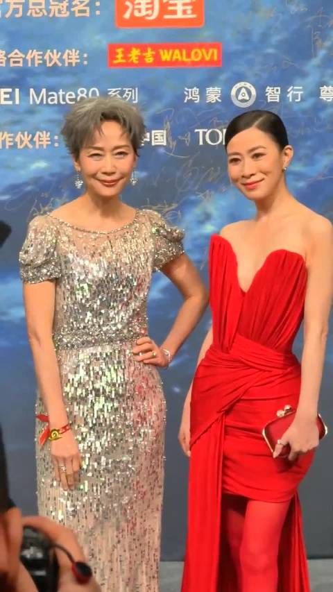 瞬间穿越tvb！叶童老师和佘诗曼老师往那一站就是气场！一个闪亮亮一个红火火