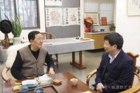 陕西省委宣传部副部长、省文联党组书记张琳看望慰问著名作家高建群