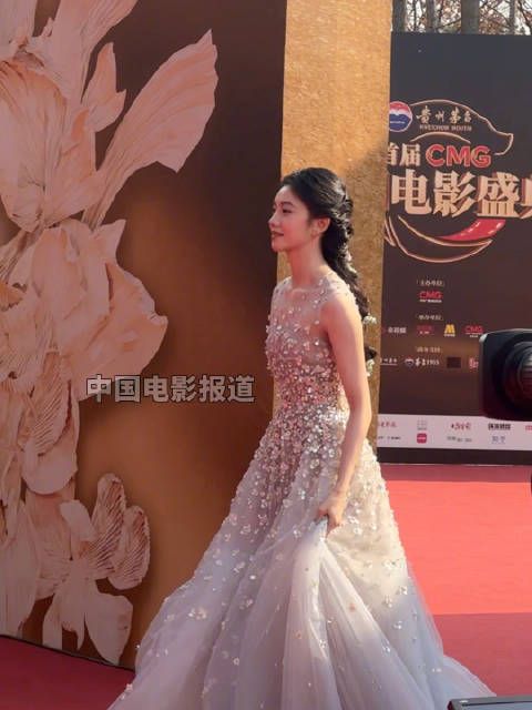 刘浩存亮相一转身的花仙子发型超美!