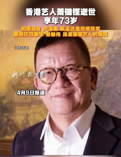 香港艺人萧键铿逝世享年73岁,曾为刘德华梁朝伟导师