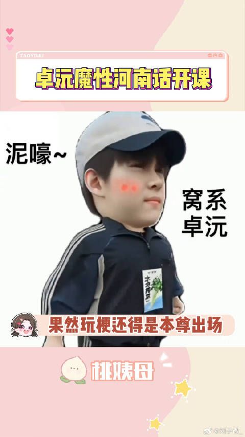 果然玩梗还得是本尊出场 卓沅教十个勤天说泥嚎 何浩楠 微博VC计划