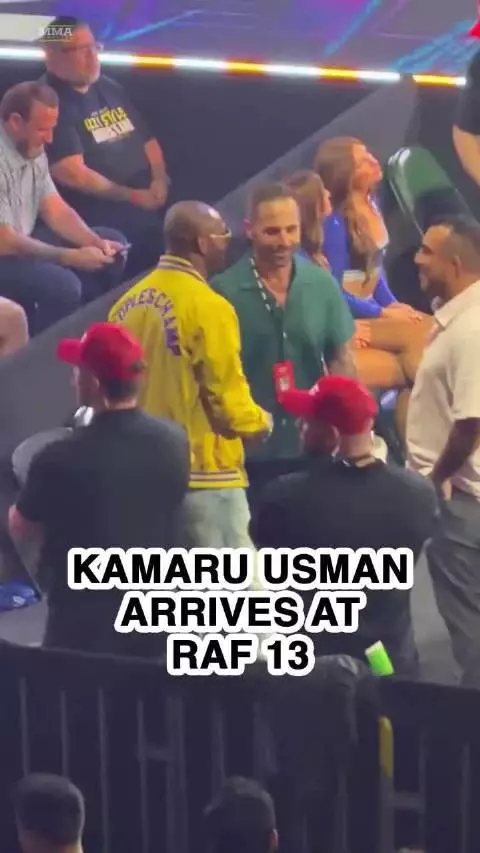 “尼日利亚噩梦”卡马努·乌斯曼（Kamaru Usman）今天被拍到出席RAF 13