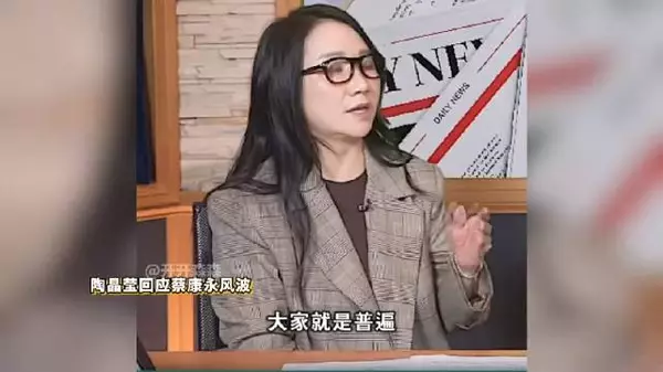 陶晶莹为蔡康永发声，网友批立场模糊