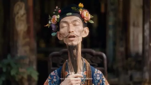 妖主侍从披篷试卜者，食盒秽气惊断须遁去