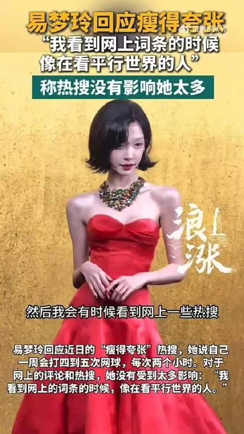 易梦玲说网上评论不会影响她 “像在看平行世界的人”