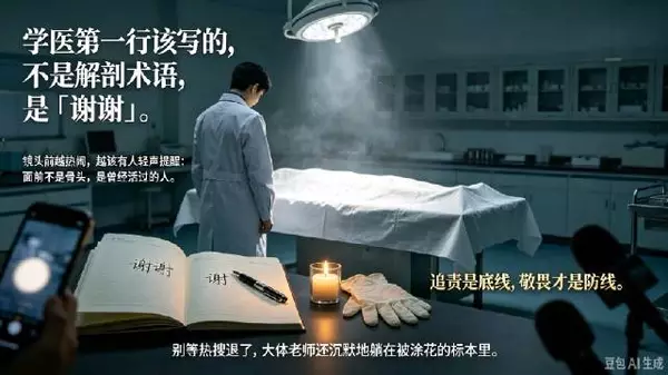 医学生在大体老师骨骼上写轻浮文字被指不敬